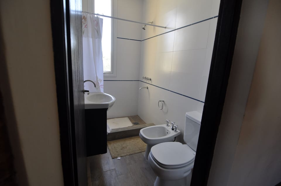 Shower, hair dryer (on request), towels, soap