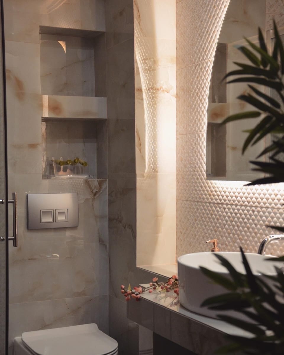 Shower, free toiletries, hair dryer, slippers