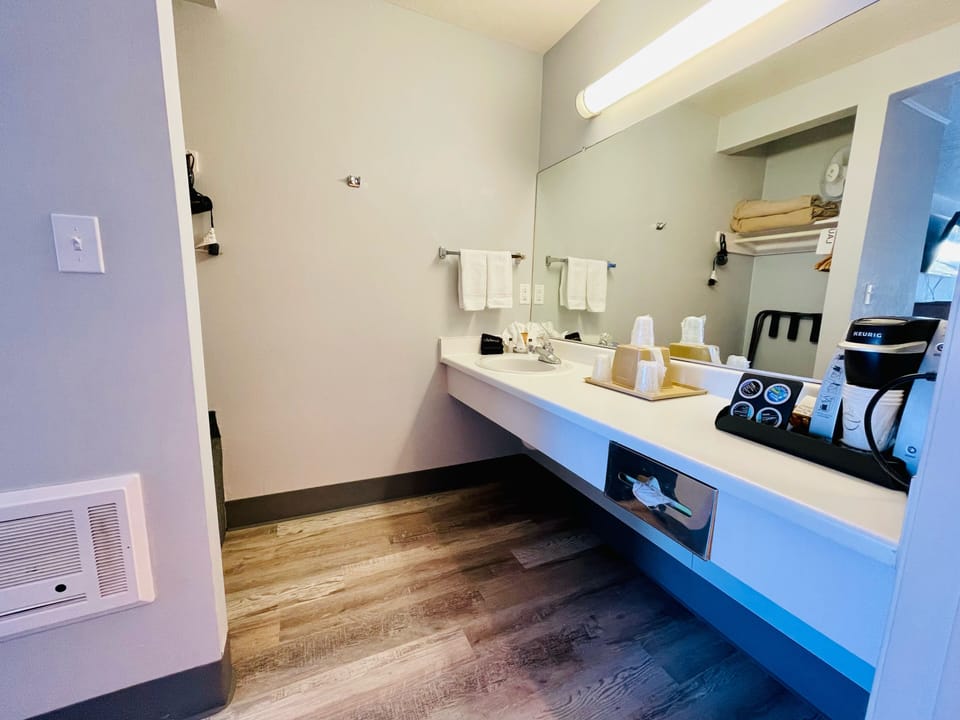 Free toiletries, hair dryer, towels