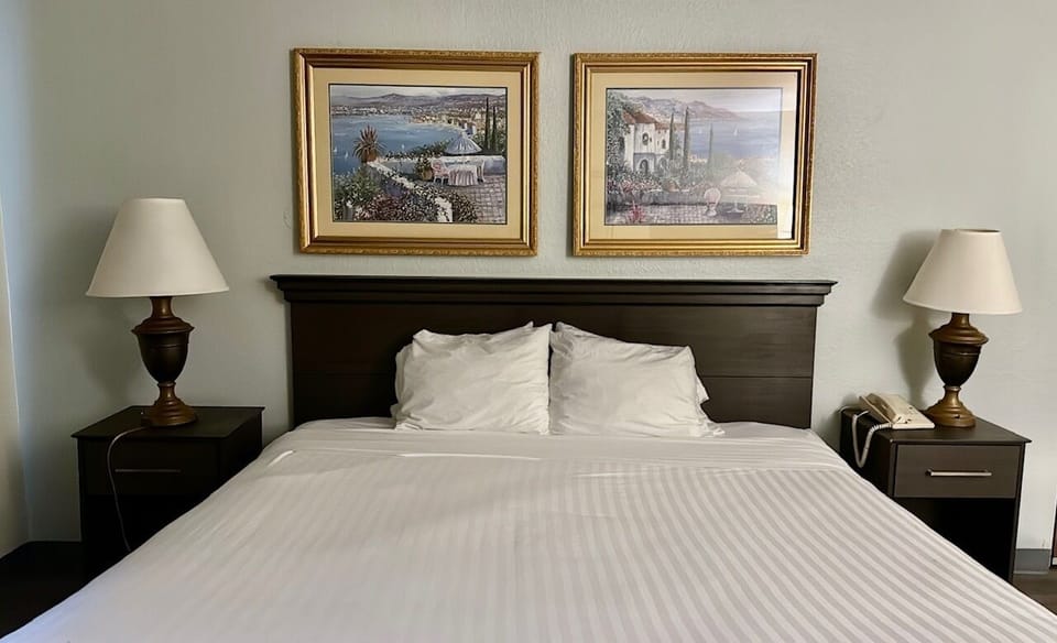 Basic Room, 1 King Bed | Desk, blackout drapes, iron/ironing board, free WiFi