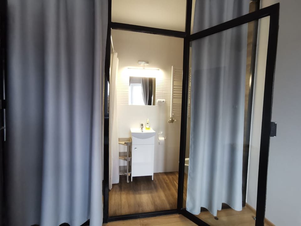 Luxury Room | Bathroom | Shower, towels, soap, toilet paper