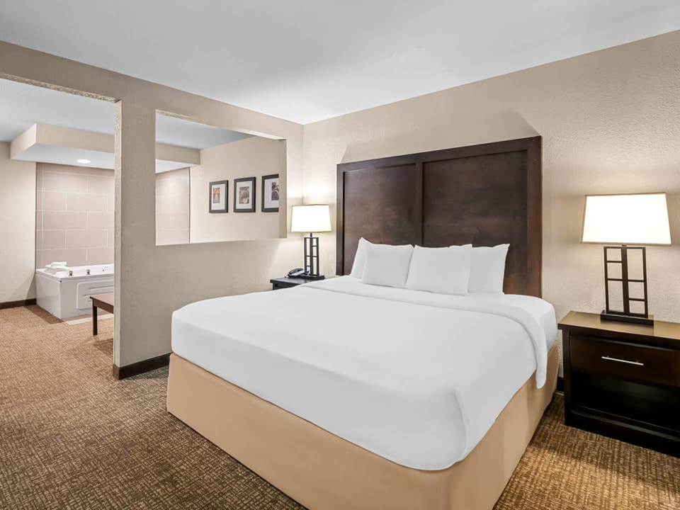 Desk, blackout drapes, iron/ironing board, free cribs/infant beds