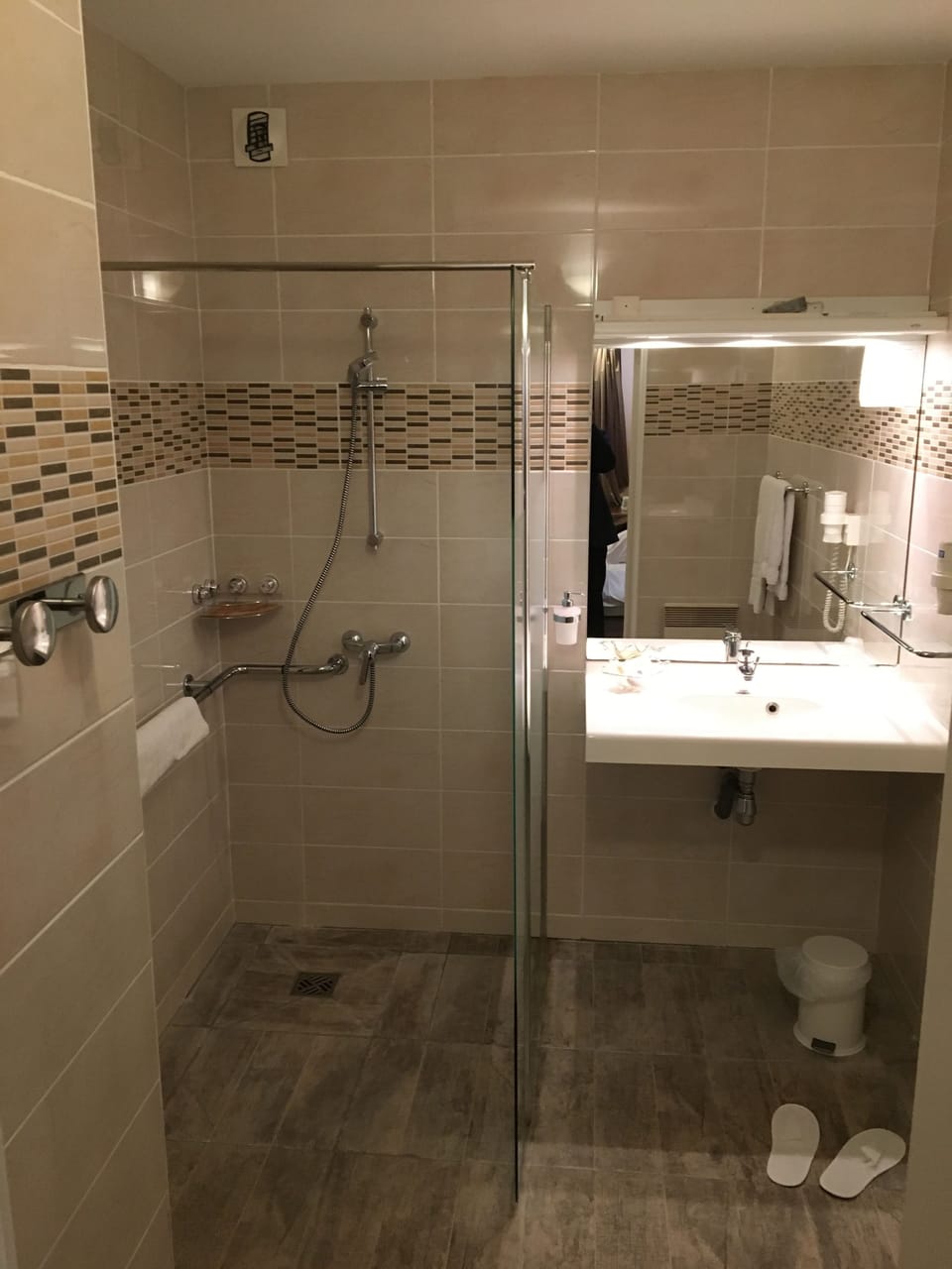 Standard Room, 2 Twin Beds | Bathroom | Shower, free toiletries, hair dryer, slippers