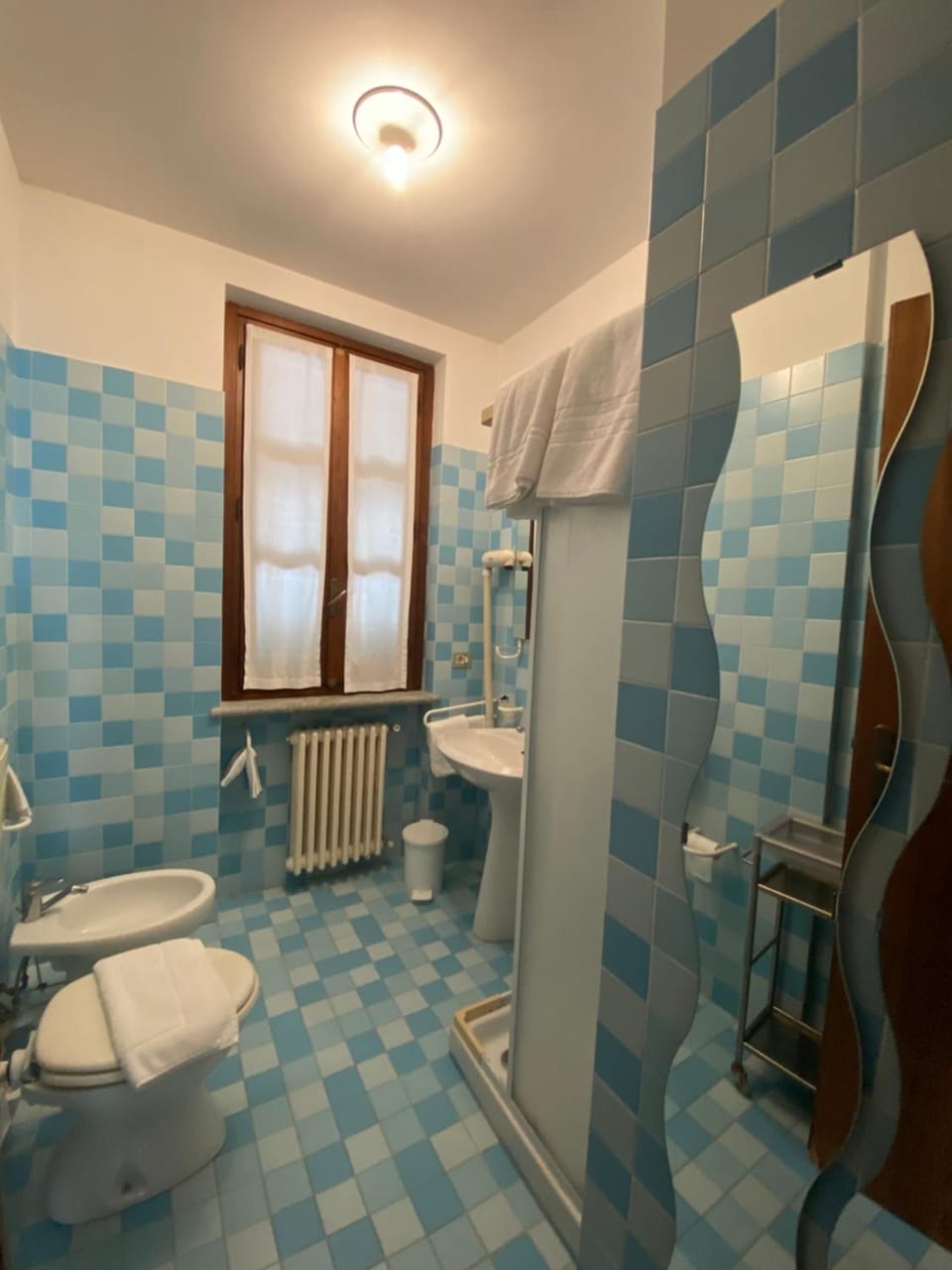 Shower, free toiletries, hair dryer, bidet