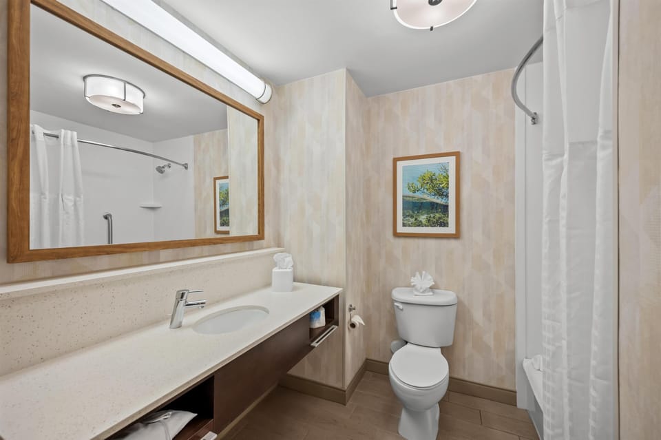 Room, 2 Queen Beds, Non Smoking | Bathroom | Free toiletries, hair dryer, towels