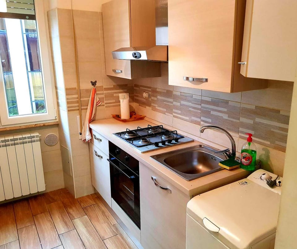 Fridge, stovetop, cookware/dishes/utensils