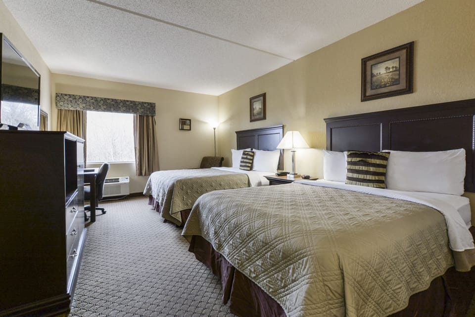 Deluxe Room, 2 Queen Beds | Premium bedding, desk, laptop workspace, iron/ironing board