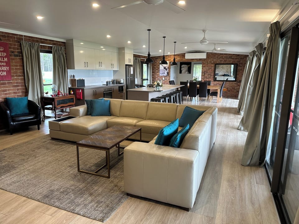 Family House | Living area | 60-inch LED TV with satellite channels, TV, fireplace