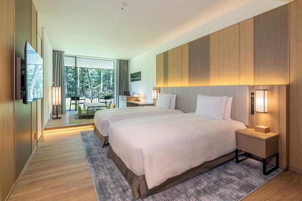 Premium Room, Multiple Beds, Balcony (Private Hot Spring) | In-room safe, desk, free cribs/infant beds, free WiFi