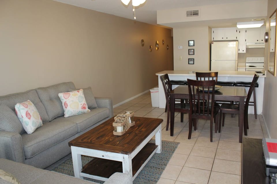 Condo, 2 Bedrooms, Balcony, Beach View (271) | Living room | Flat-screen TV, DVD player