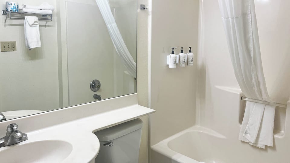 Free toiletries, hair dryer, towels, soap