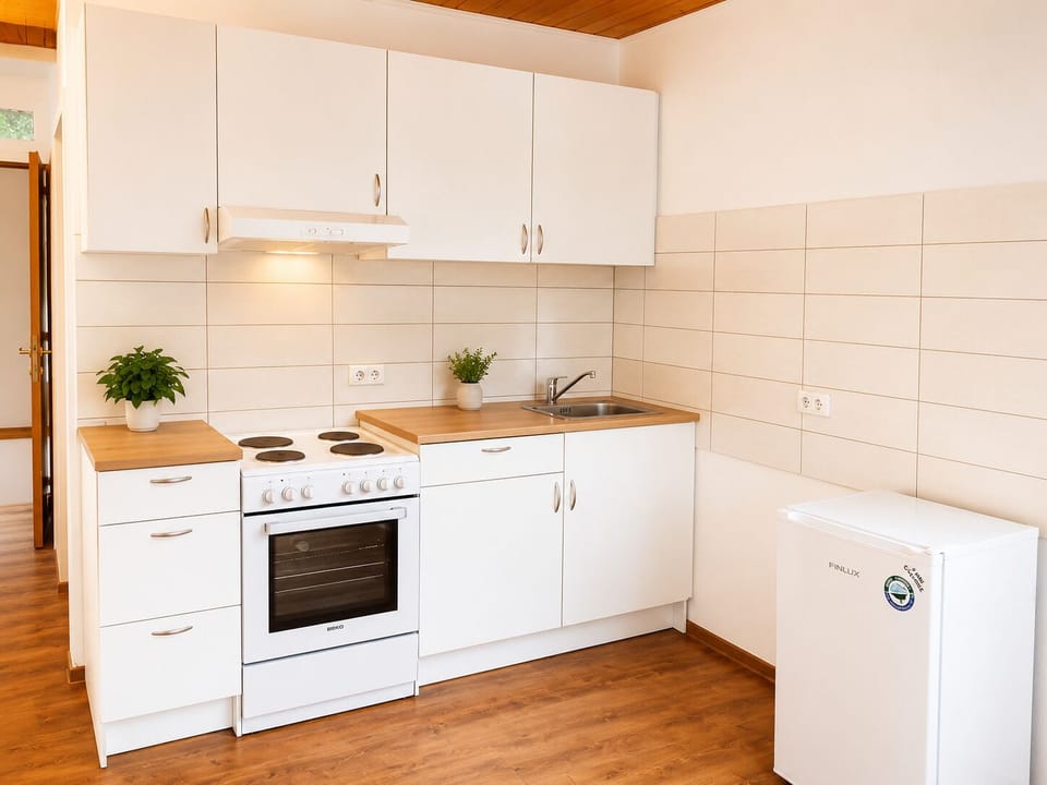 Apartment, 1 Bedroom | Private kitchen | Full-size fridge, microwave, oven, stovetop