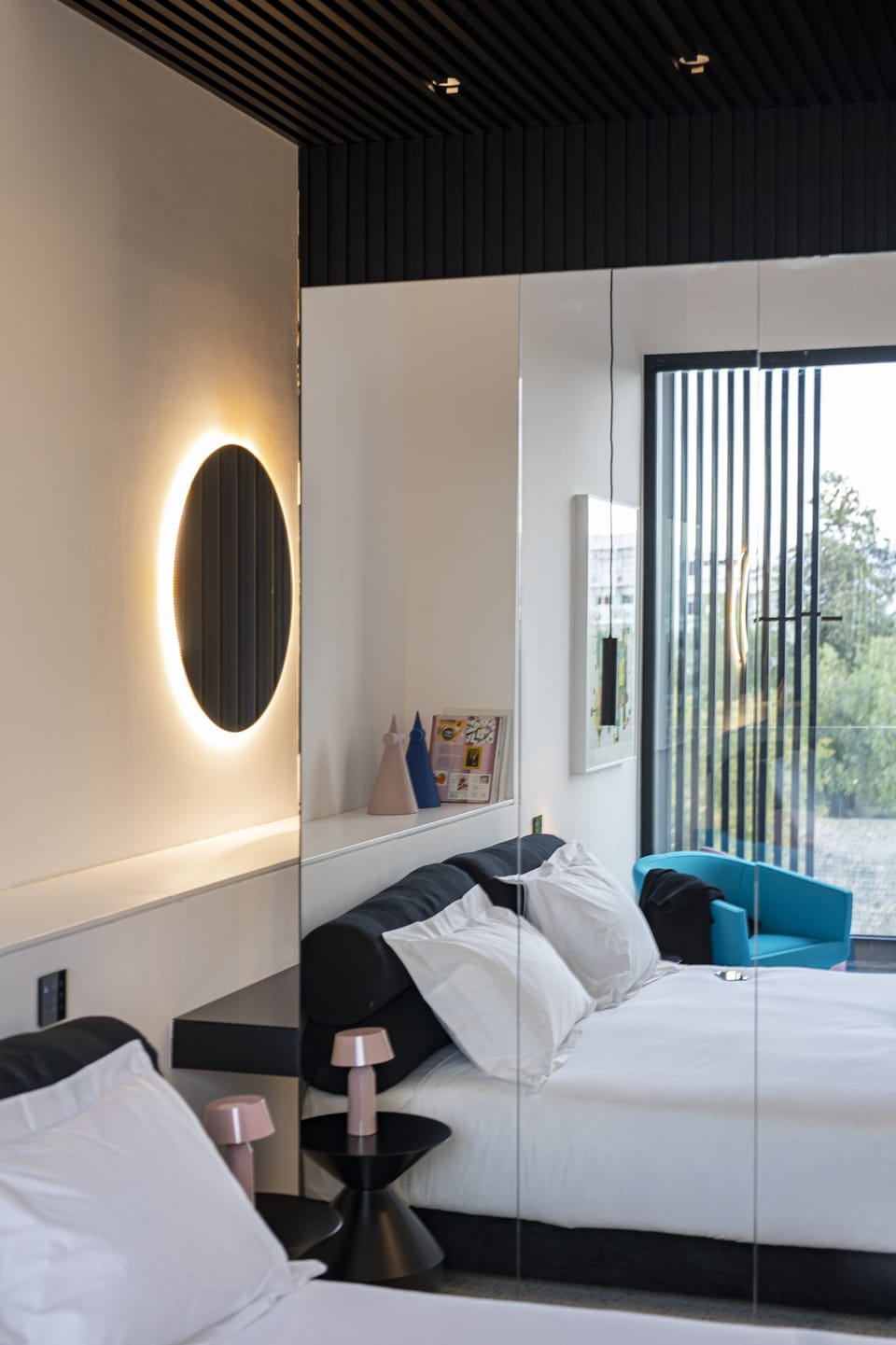 Premium bedding, down comforters, pillowtop beds, in-room safe
