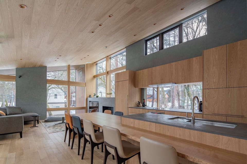 Luxury Chalet | Private kitchen | Fridge, microwave, oven, stovetop