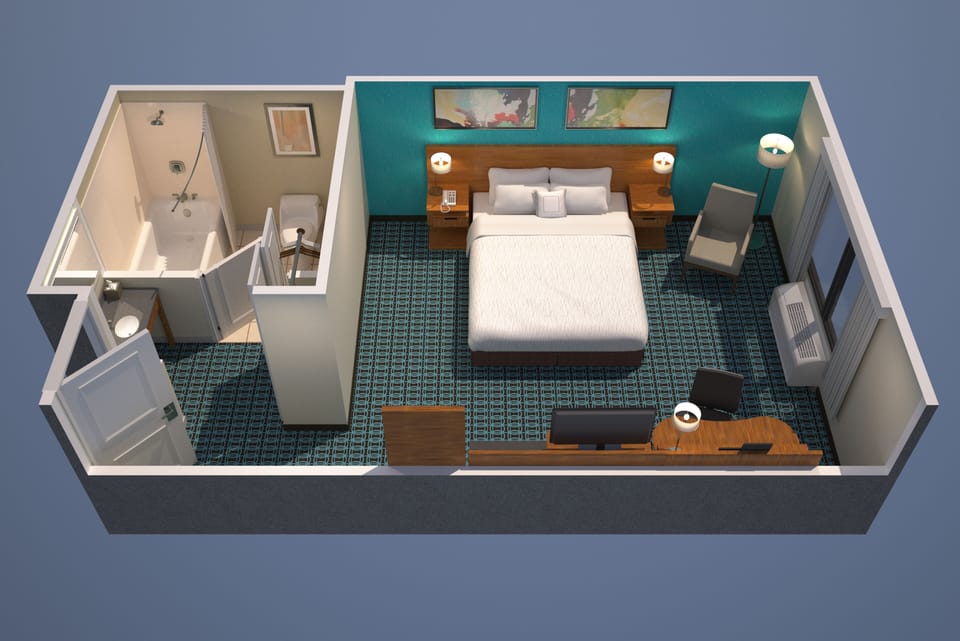 In-room safe, desk, iron/ironing board, free cribs/infant beds