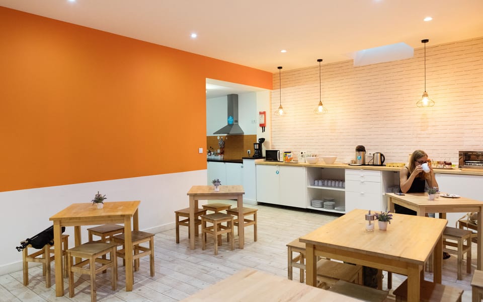 Shared fridge, microwave