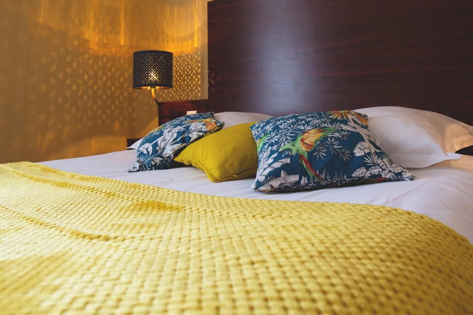 Individually decorated, individually furnished, desk, blackout drapes