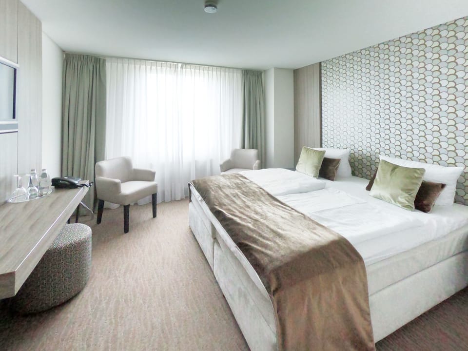 Business Double Room | Desk, iron/ironing board, free WiFi, bed sheets