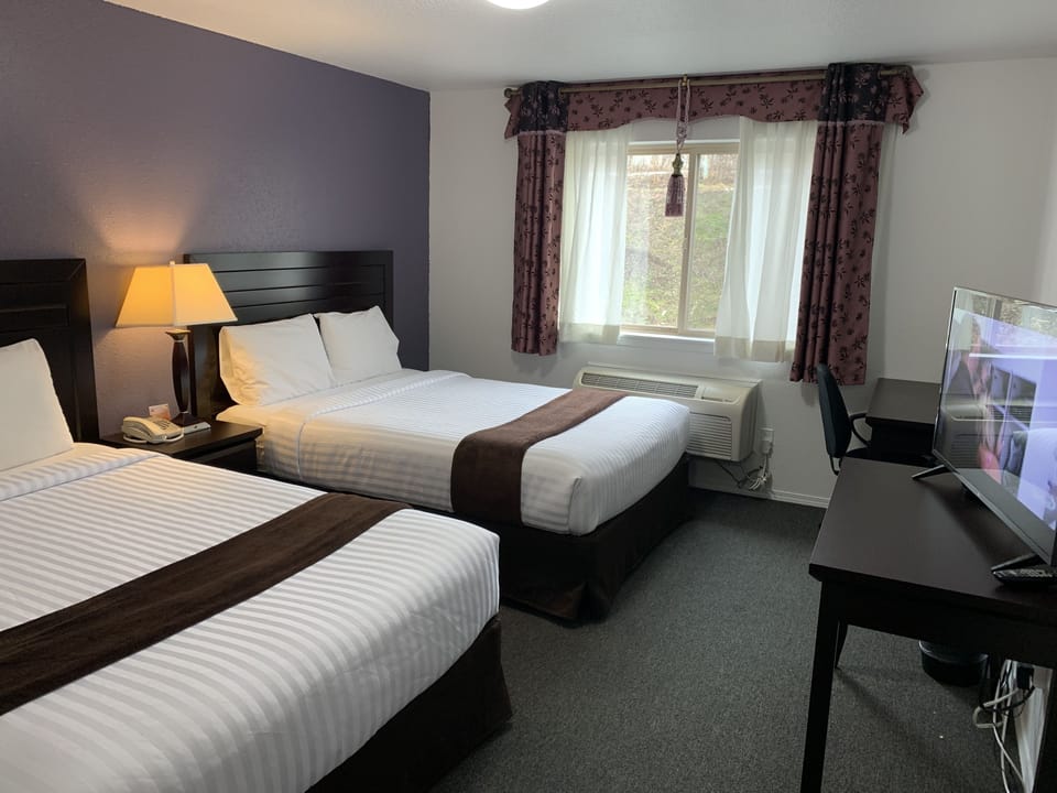 Room, 2 Queen Beds | Pillowtop beds, desk, WiFi (free), bed sheets