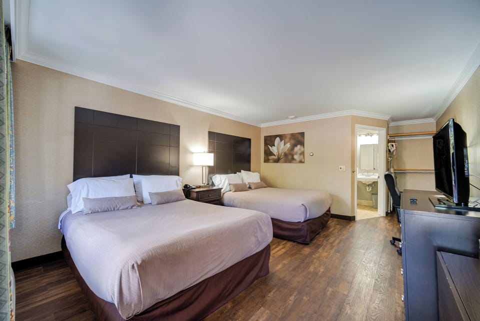 Standard Room, 2 Queen Beds, Accessible (ADA) | Desk, laptop workspace, blackout drapes, iron/ironing board