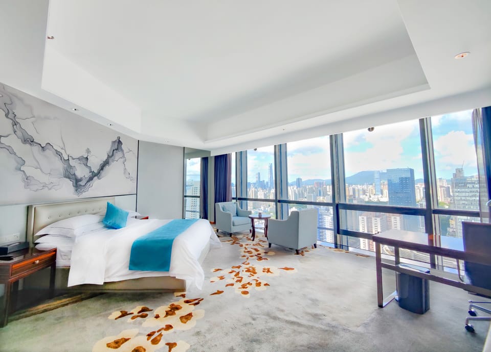 Memory foam beds, minibar, in-room safe, desk