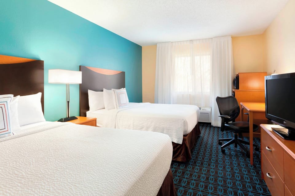 Room, 2 Queen Beds | Premium bedding, pillowtop beds, desk, blackout drapes