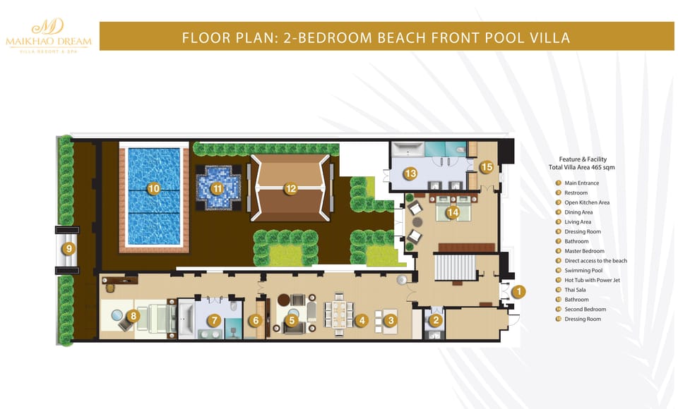Villa, 2 Bedrooms, Private Pool | Floor plan