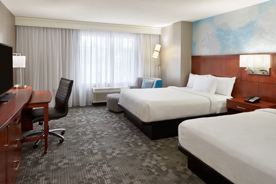 Room, 2 Queen Beds | Premium bedding, blackout drapes, soundproofing, iron/ironing board