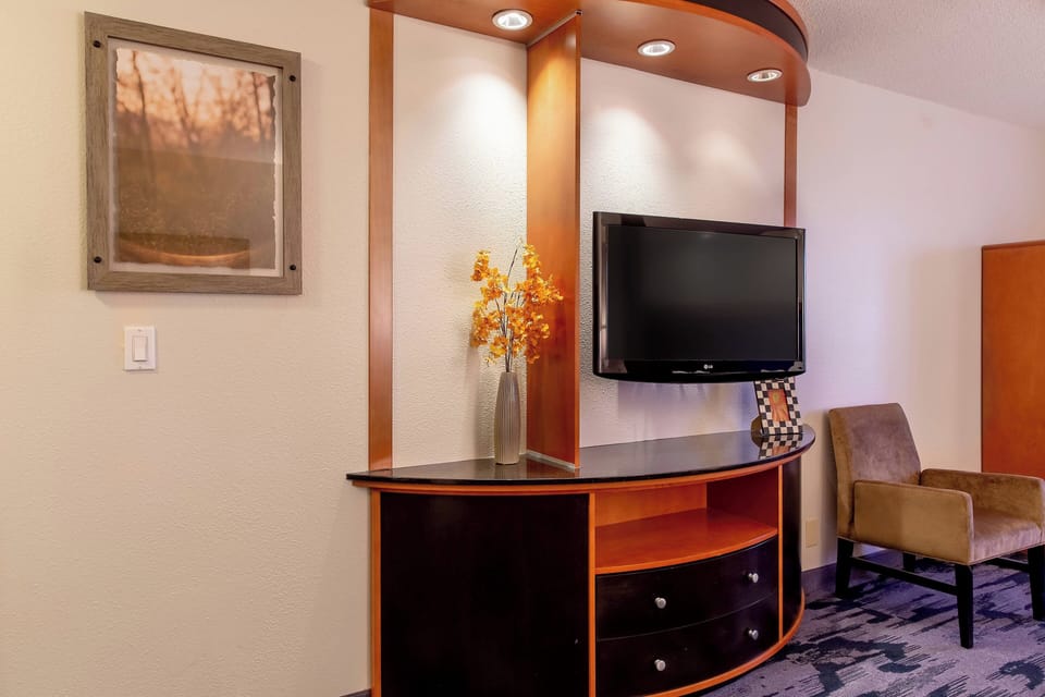 Executive Suite, 1 King Bed with Sofa bed | Desk, laptop workspace, iron/ironing board, free cribs/infant beds