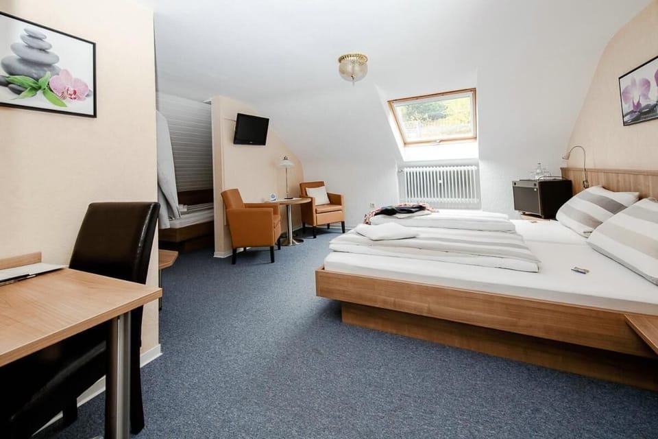 Desk, free WiFi, bed sheets