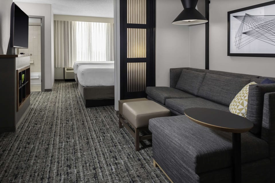 Premium bedding, pillowtop beds, desk, blackout drapes