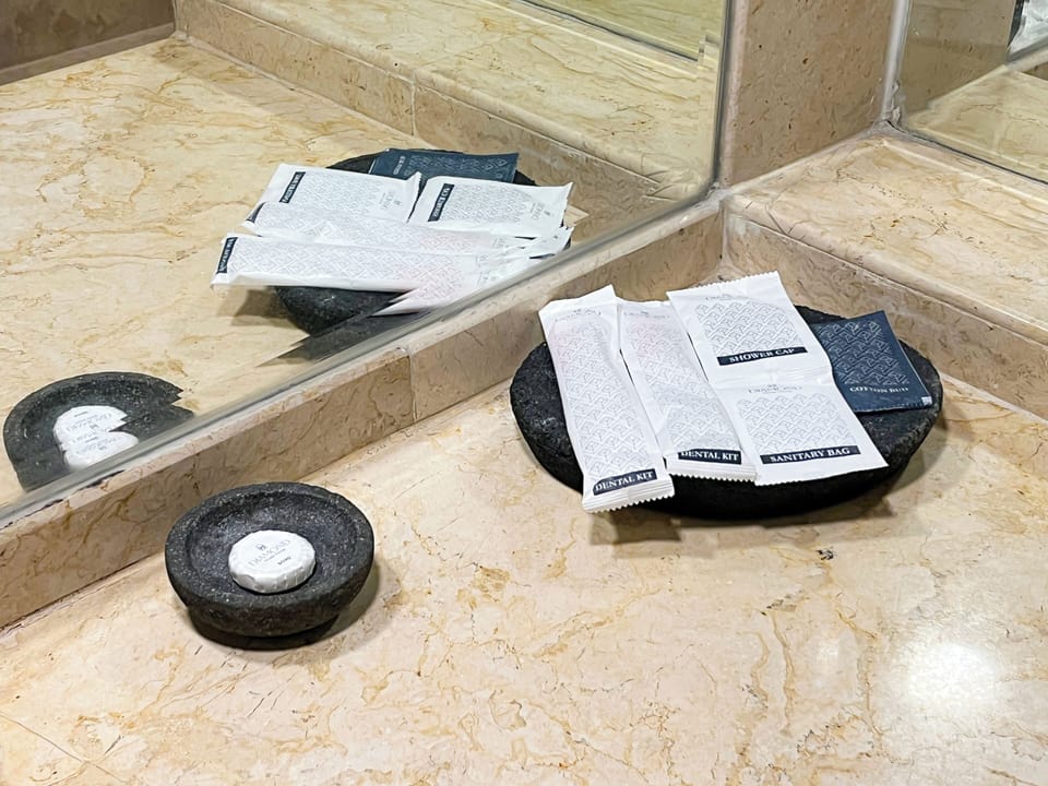 Shower, free toiletries, hair dryer, slippers