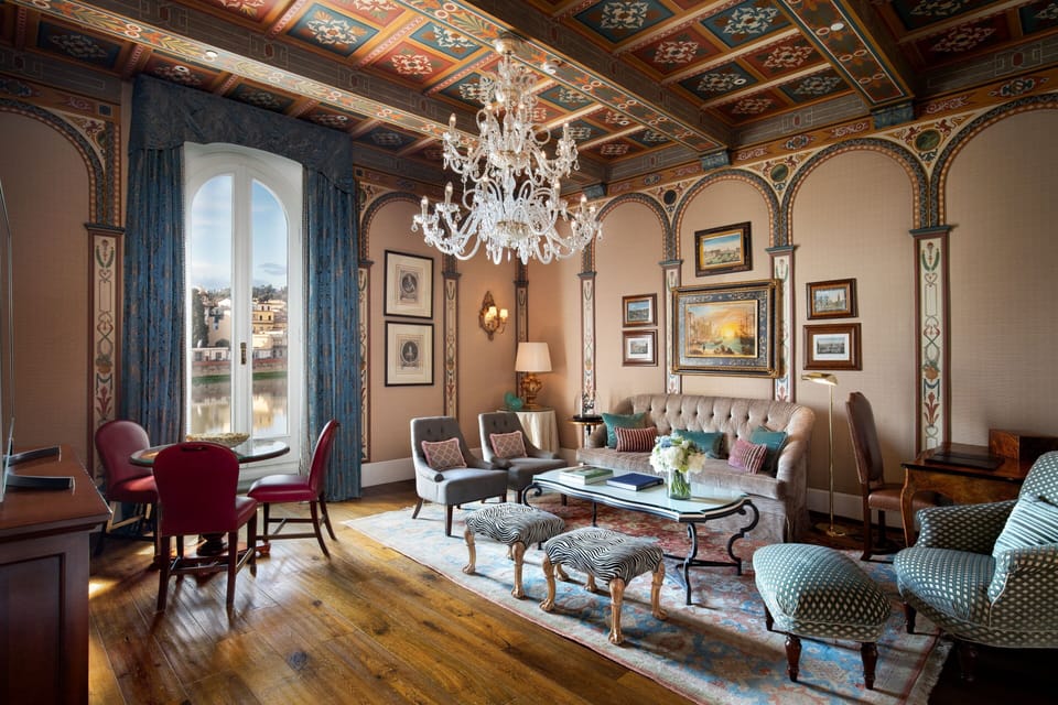Royal Suite, 1 King Bed, Balcony, River View | Living room | Flat-screen TV, DVD player