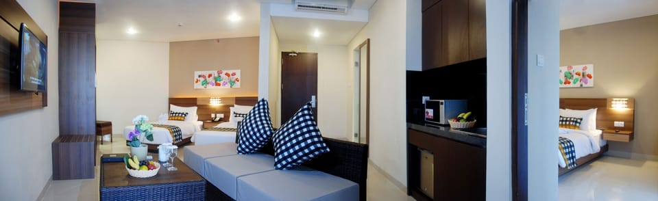 Family Room, 2 Bedrooms | Premium bedding, minibar, in-room safe, desk
