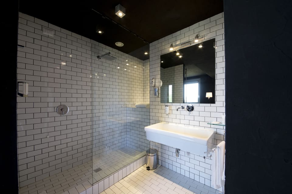 Rainfall showerhead, free toiletries, hair dryer, bidet