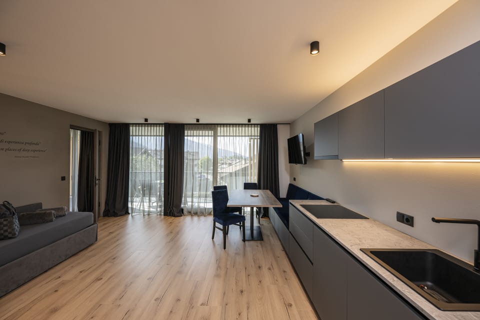 Apartment | Private kitchen | Full-size fridge, microwave, stovetop, dishwasher
