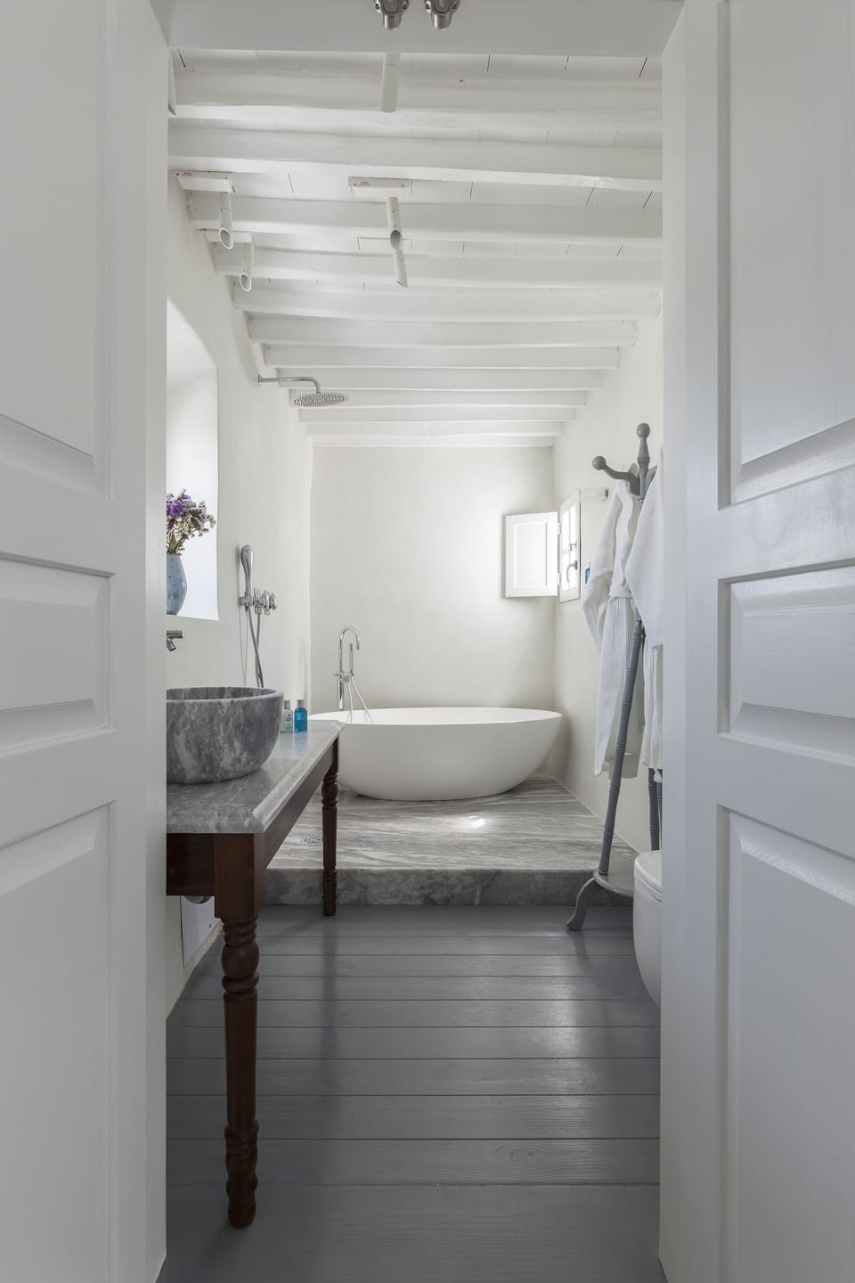Belvedere Mansion Private Pool Sea View | Bathroom | Designer toiletries, hair dryer, bathrobes, slippers