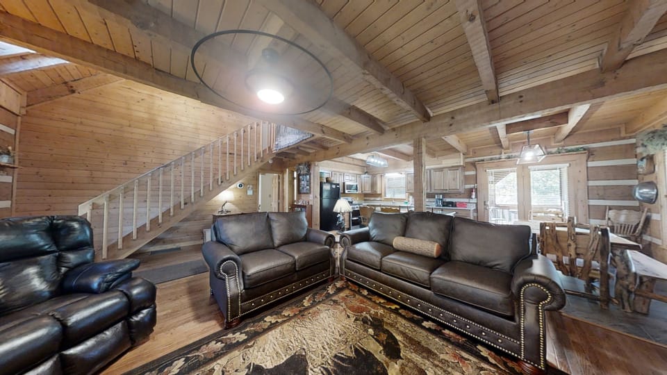 Cabin, 3 Bedrooms | Living area | TV