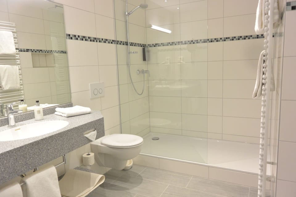 Free toiletries, hair dryer, towels, soap