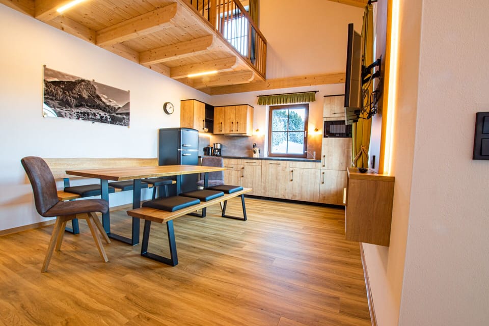 Family Chalet, 2 Bedrooms, Mountain View | Living area | 40-inch flat-screen TV with satellite channels, TV, table tennis