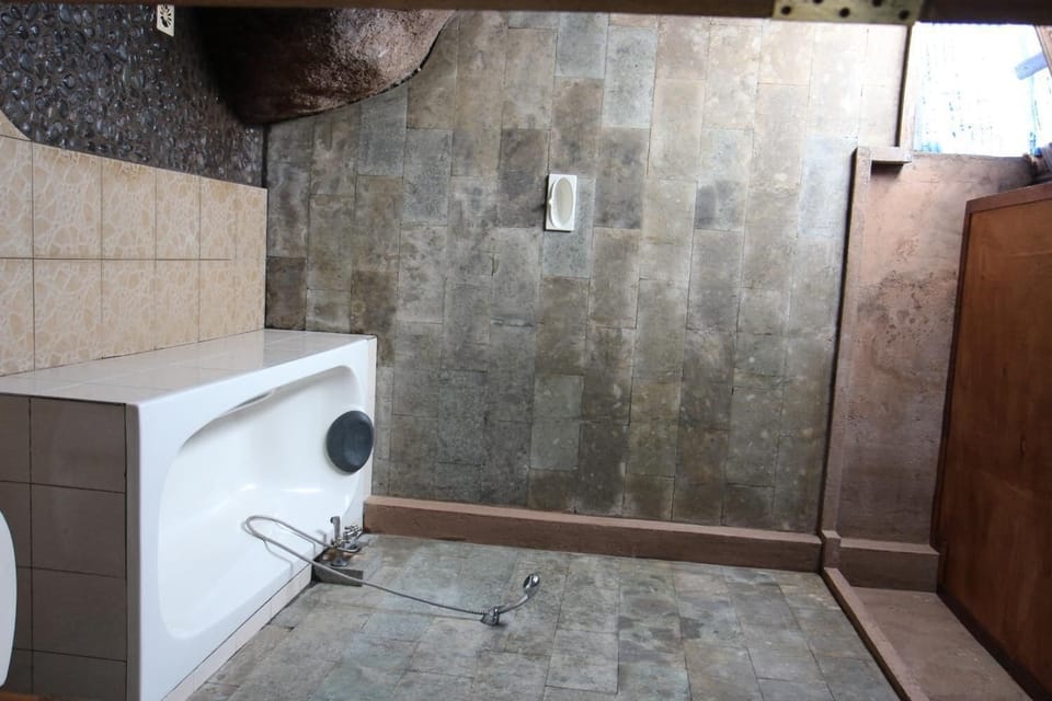 Shower, free toiletries, towels, shampoo