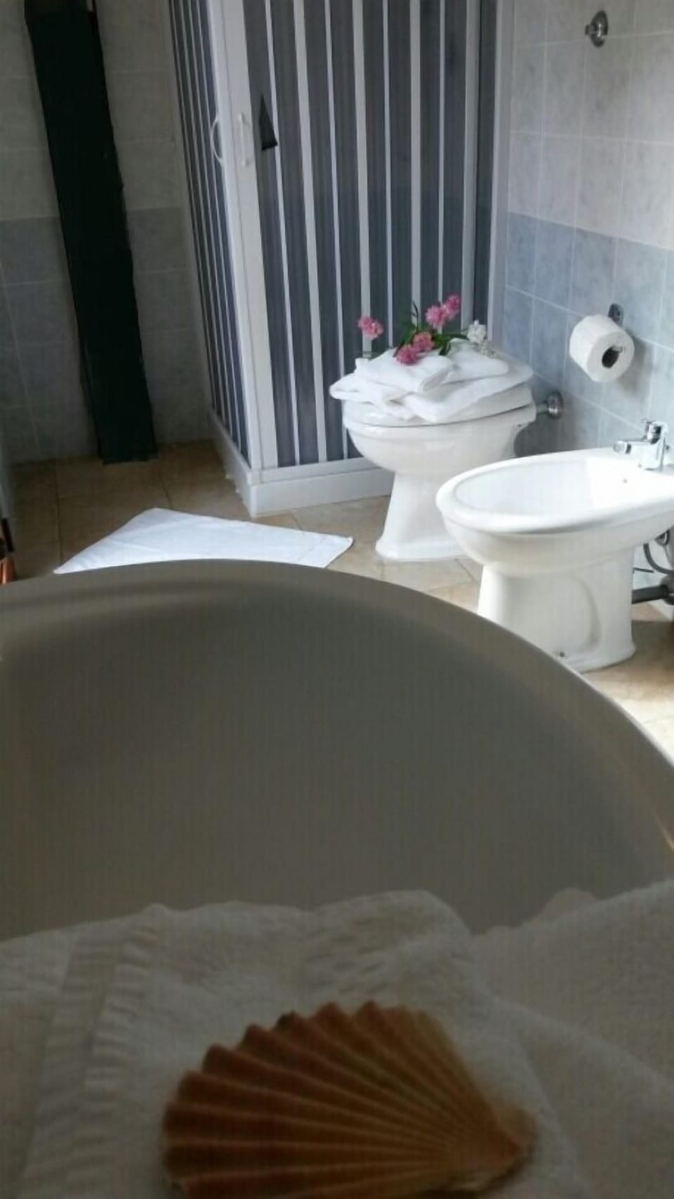 Suite, Kitchenette (2) | Bathroom | Shower, hair dryer, bidet, towels