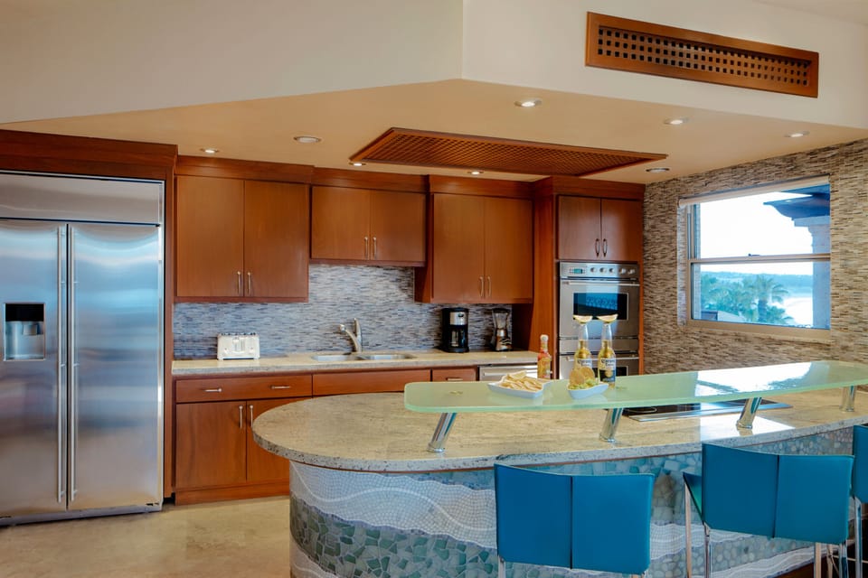 Panoramic Oceanfront Villa - 3401 | Private kitchen | Full-size fridge, microwave, oven, stovetop