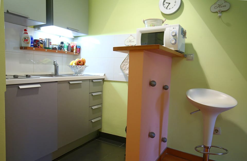 Apartment, 2 Bedrooms, Balcony | Private kitchen | Fridge, microwave, stovetop, coffee/tea maker