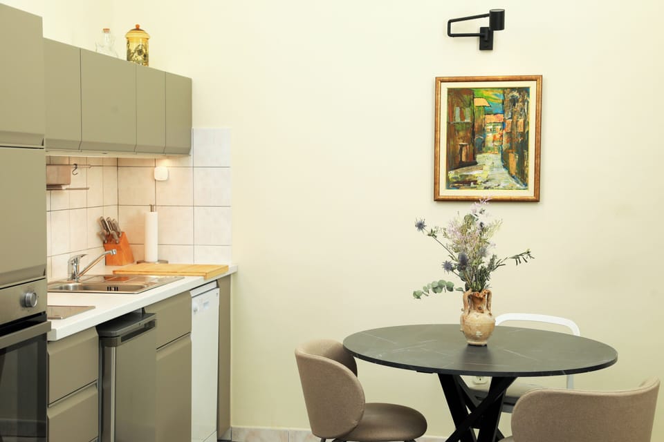 City Apartment, 1 Bedroom, Balcony | Private kitchen | Fridge, microwave, stovetop, coffee/tea maker