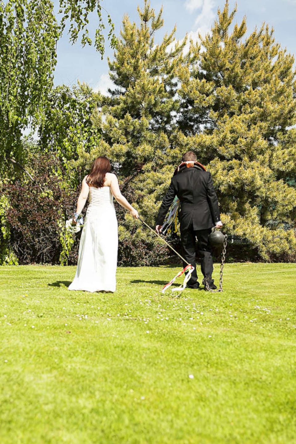 Outdoor wedding area