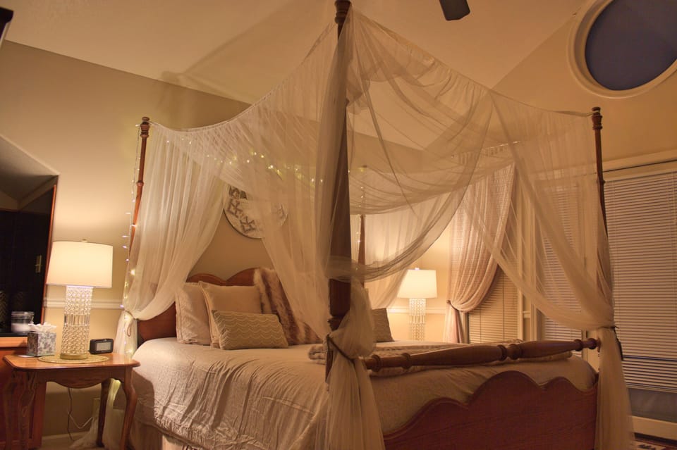 Blackout drapes, iron/ironing board, free WiFi, bed sheets