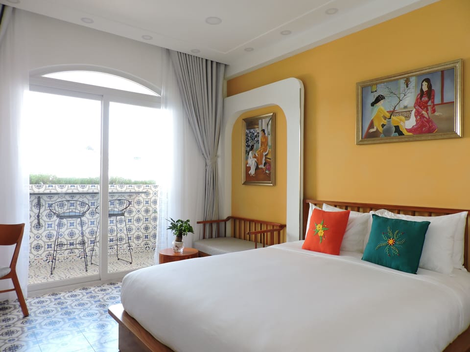 Double Indochine Terrace | Minibar, in-room safe, individually decorated, desk