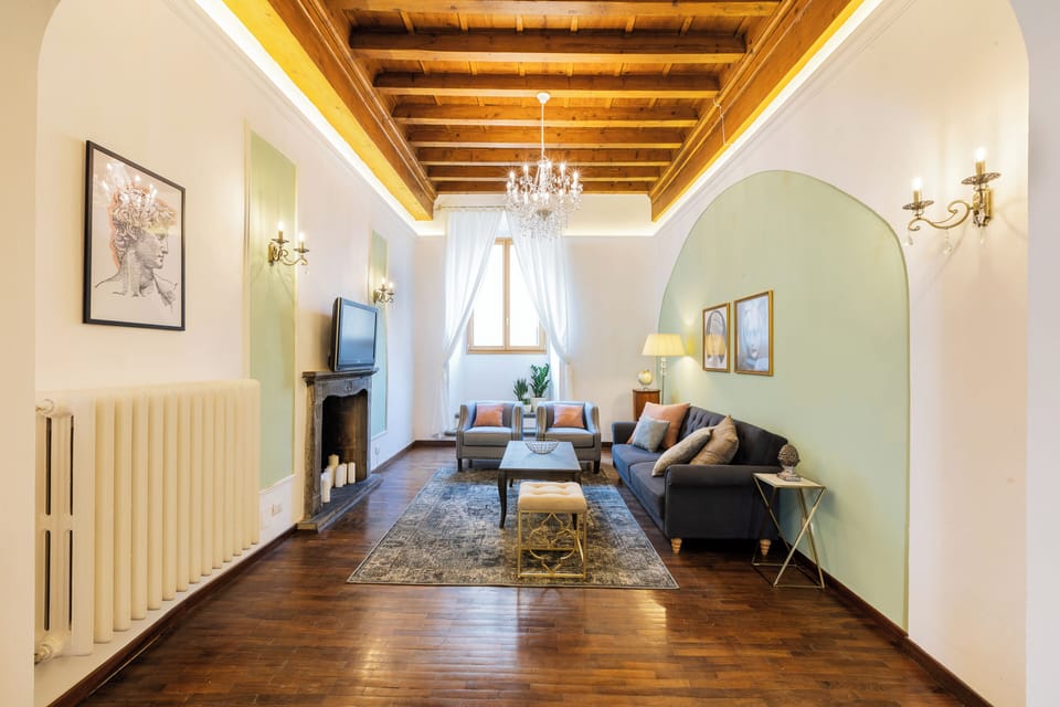 Apartment, 4 Bedrooms | Living area | 21-inch flat-screen TV with digital channels, TV