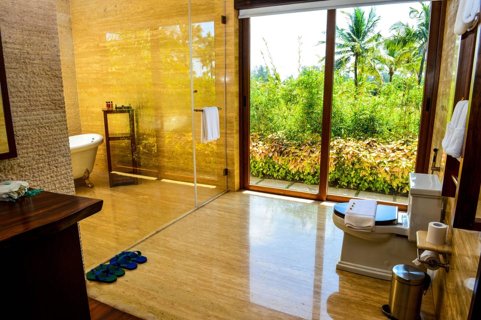 Premium Villa, 2 Bedrooms, Private Pool, Sea View | Bathroom | Shower, rainfall showerhead, designer toiletries, hair dryer